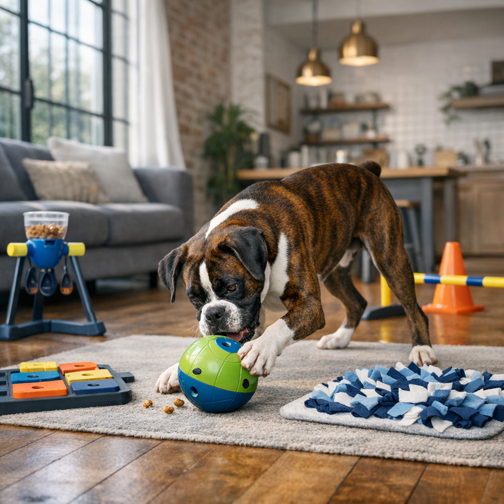 how to keep dogs active indoors cover image