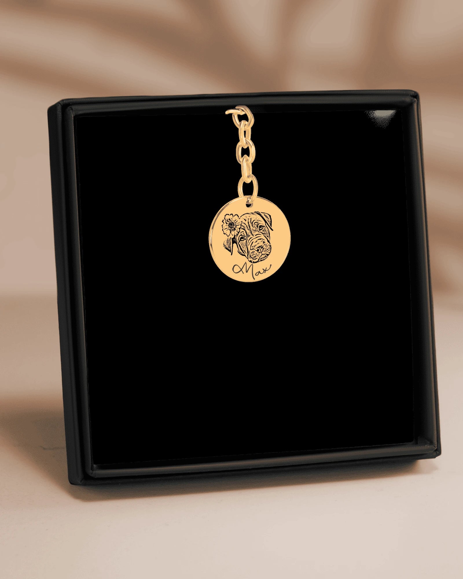 Personalized engraved pet keychains with premium metal hardware