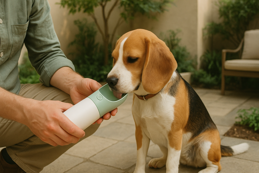 how to train your dog to drink from a travel water bottle cover image