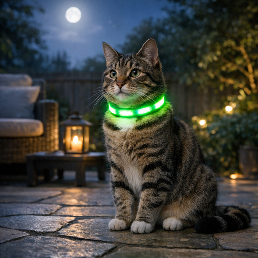 cat safety at night why every feline needs a led cat collar cover image