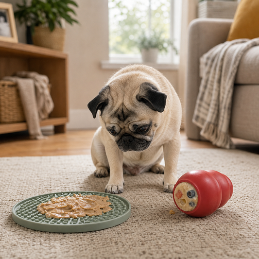 lick mat vs frozen kong for calm time at home