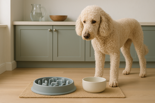 can a slow feeder help with dog bloating risk what owners should know cover image