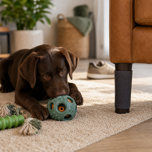 indoor play reducing destructive chewing with interactive toy