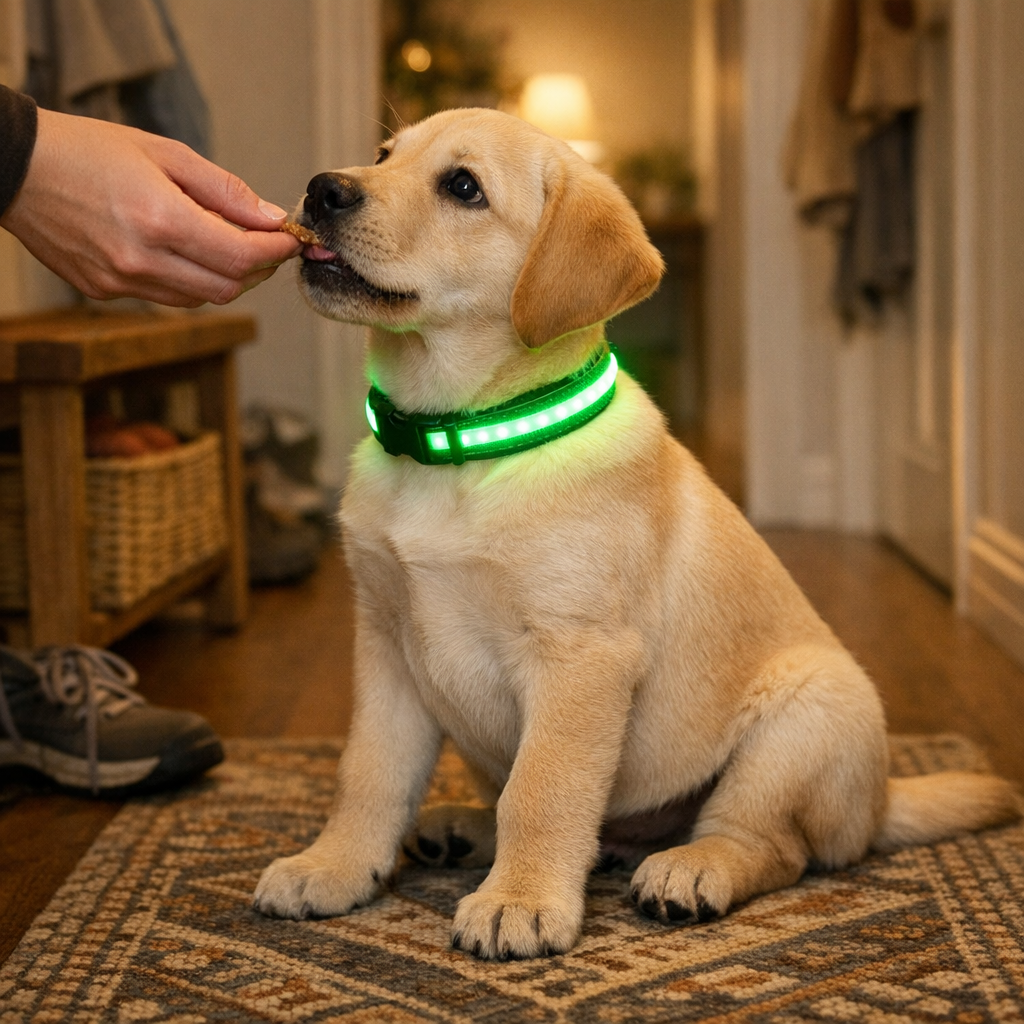 how to train your dog to wear a led collar comfortably cover image