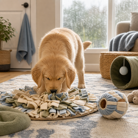 puppy enrichment ideas at home for bad weather days