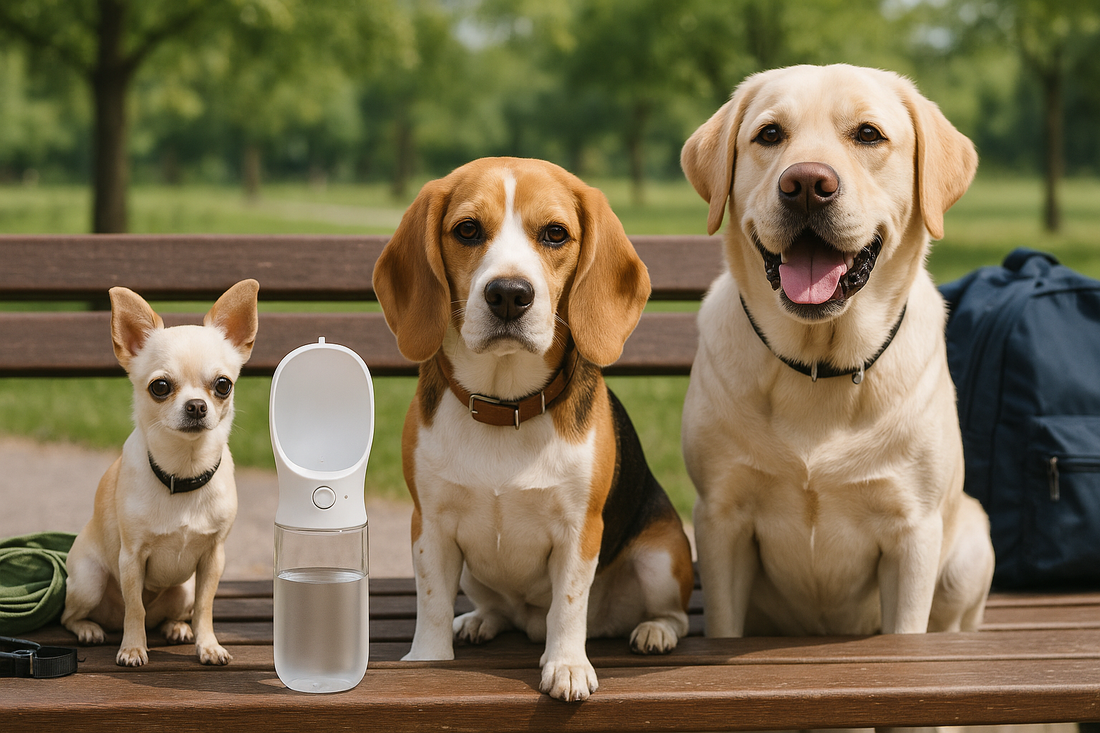 best travel water bottle size for small medium and large dogs cover image