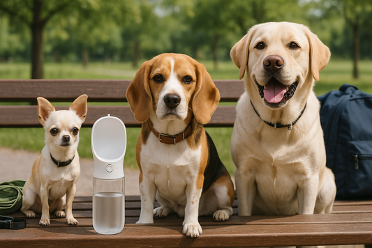 best travel water bottle size for small medium and large dogs cover image