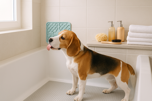 lick mat for bath time how to keep your dog still and calm cover image
