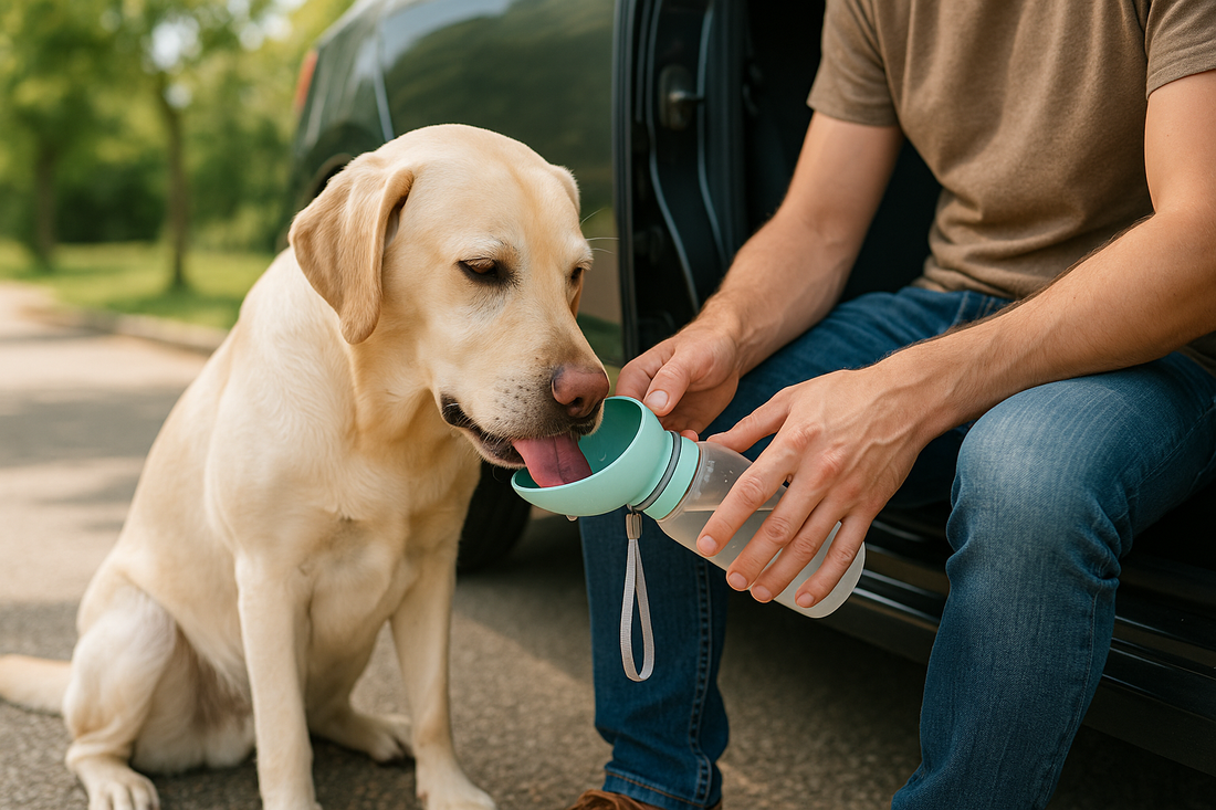 dog road trip hydration tips for short and long drives cover image