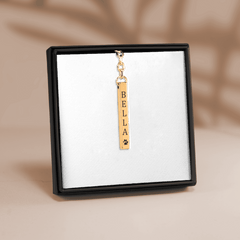 Pet Name Keychain — personalized engraved pet jewelry by Paws4Joy