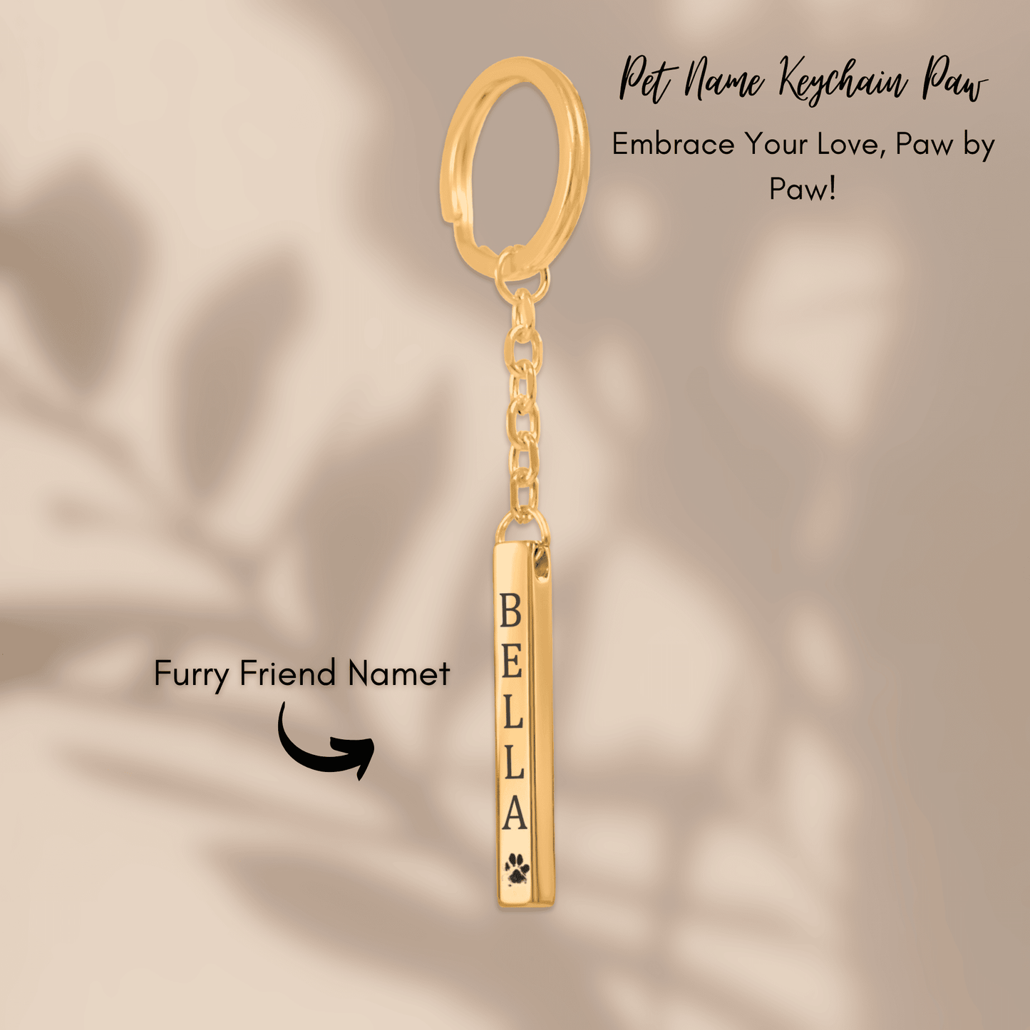 Personalized Pet Name Keychain