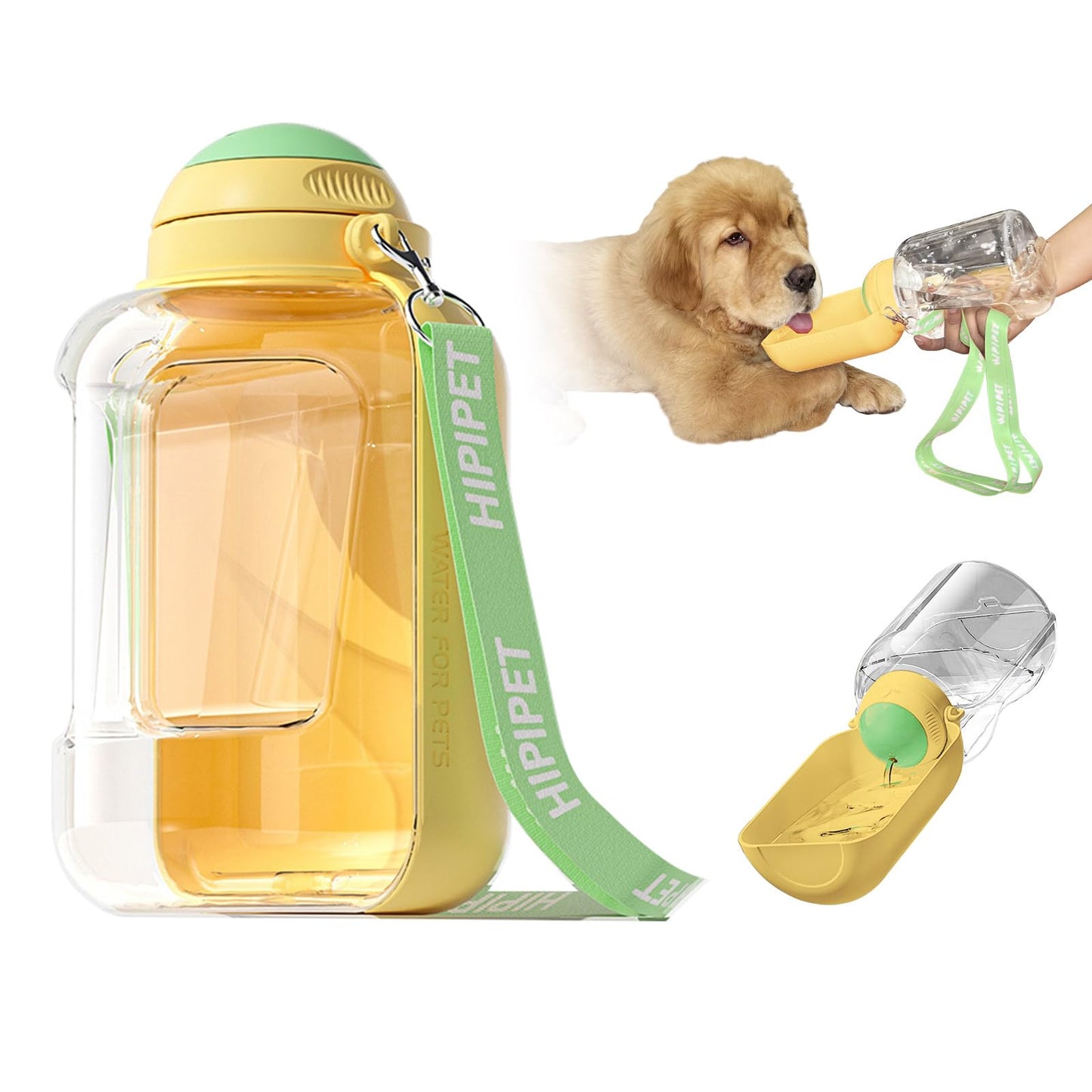 2-in-1 Portable Pet Water Bottle & Food Bowl for Dogs & Cats