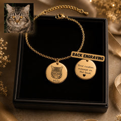 Cat Portrait Bracelet personalized pet jewelry by Paws-4-Joy