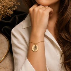 Cat Portrait Bracelet personalized pet keepsake detail view 4
