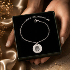 Cat Portrait Bracelet personalized pet keepsake detail view 9