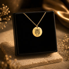 Cat Portrait Necklace personalized pet keepsake detail view 5