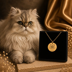 Cat Portrait Necklace personalized pet keepsake detail view 8