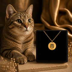 Cat Portrait Necklace personalized pet keepsake detail view 13