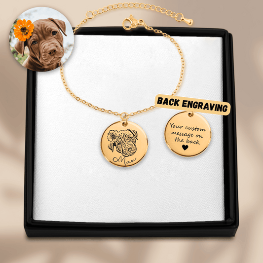 Personalized Dog Portrait Bracelet