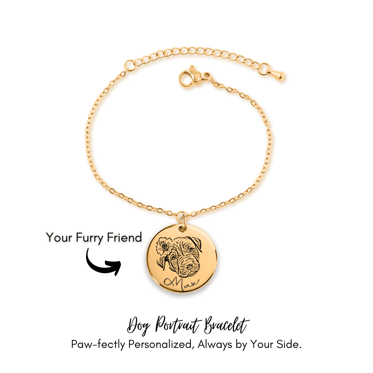 Personalized Dog Portrait Bracelet