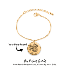 Dog Portrait Bracelet — personalized pet keepsake, detail view 4