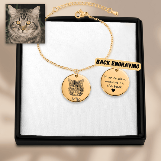 Personalized Cat Portrait Bracelet