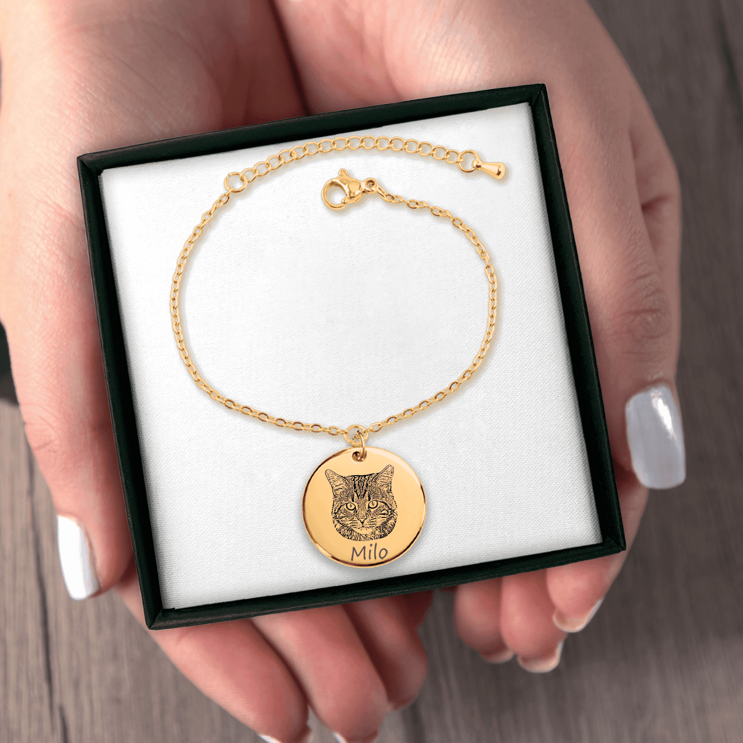 Personalized Cat Portrait Bracelet