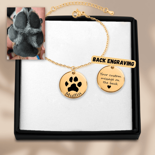 Custom Paw Print Bracelet