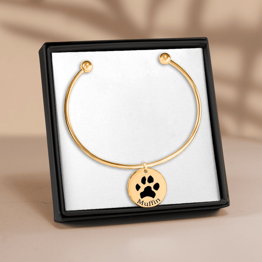 Custom Paw Print Bangle