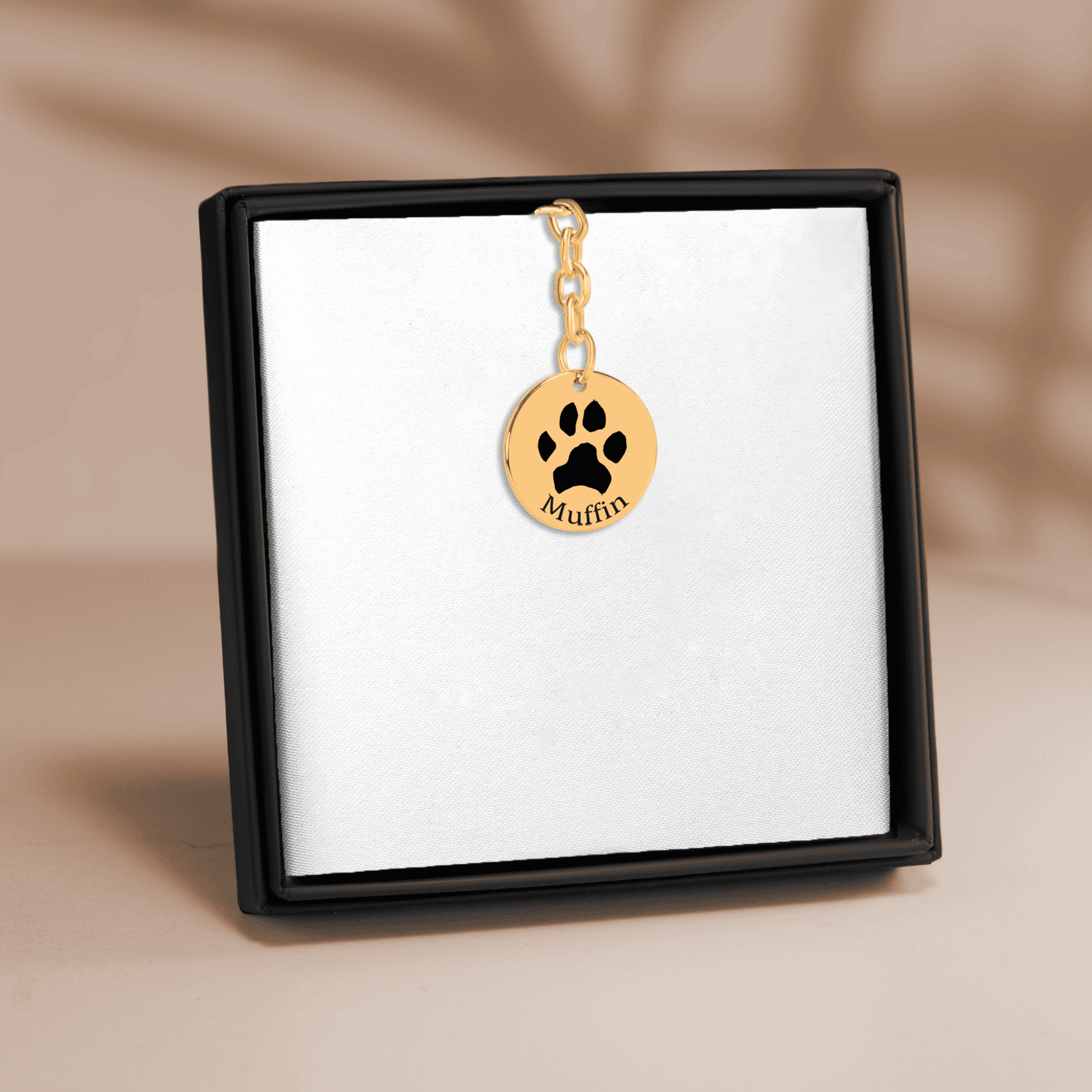 Pawprint Keychain — personalized engraved pet jewelry by Paws4Joy