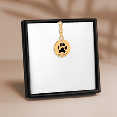 Pawprint Keychain — personalized engraved pet jewelry by Paws4Joy