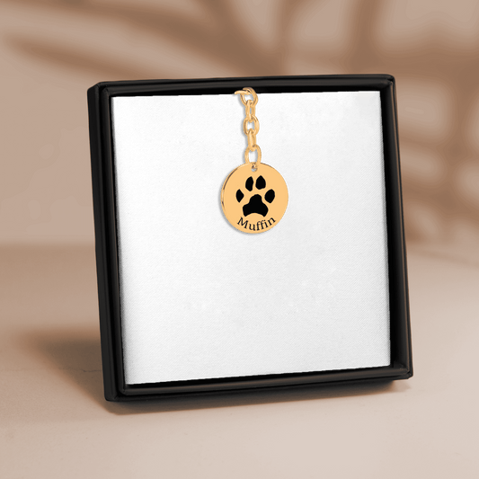 Custom Paw Print Keychain