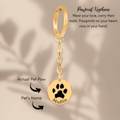 Pawprint Keychain — personalized pet keepsake, detail view 5