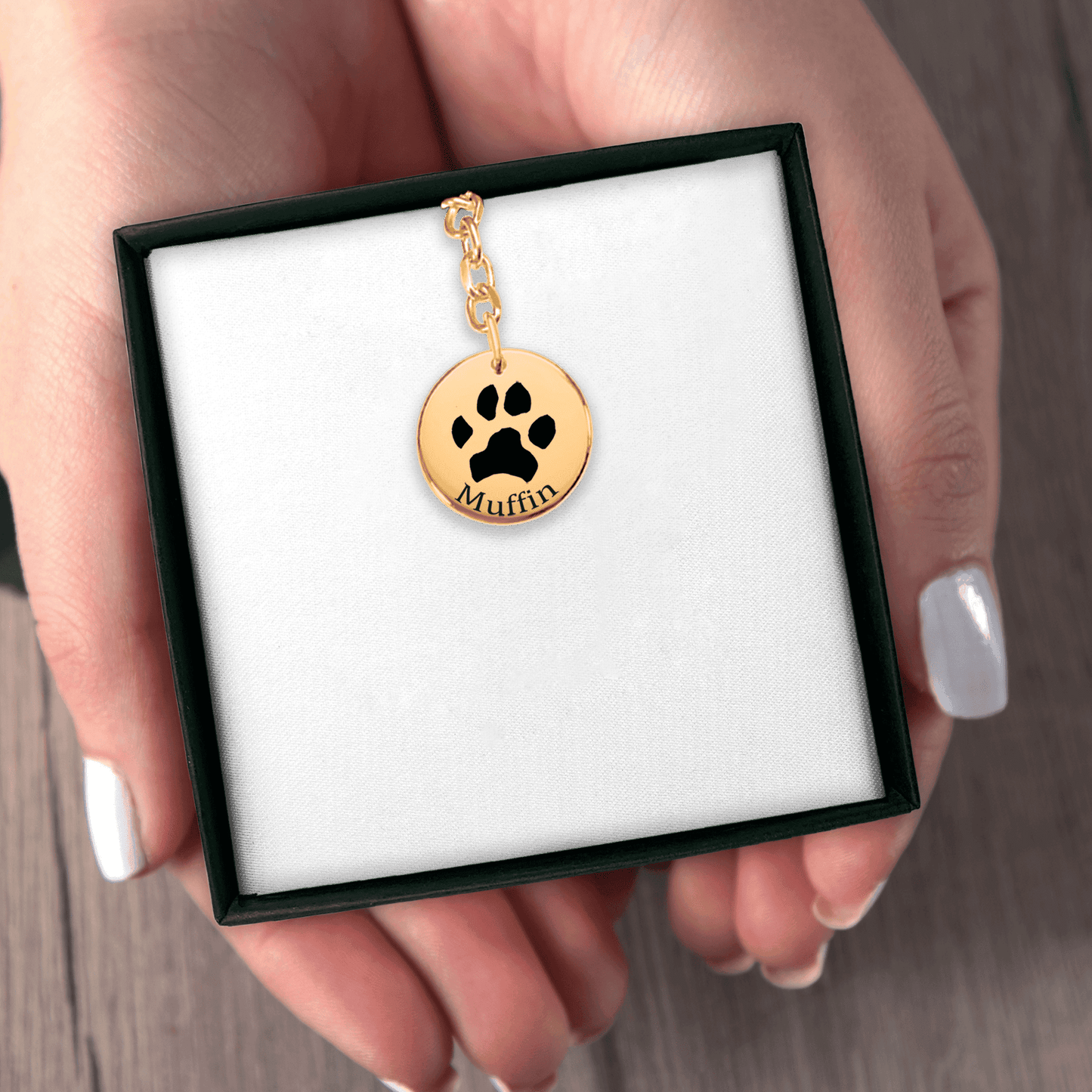 Custom Paw Print Keychain