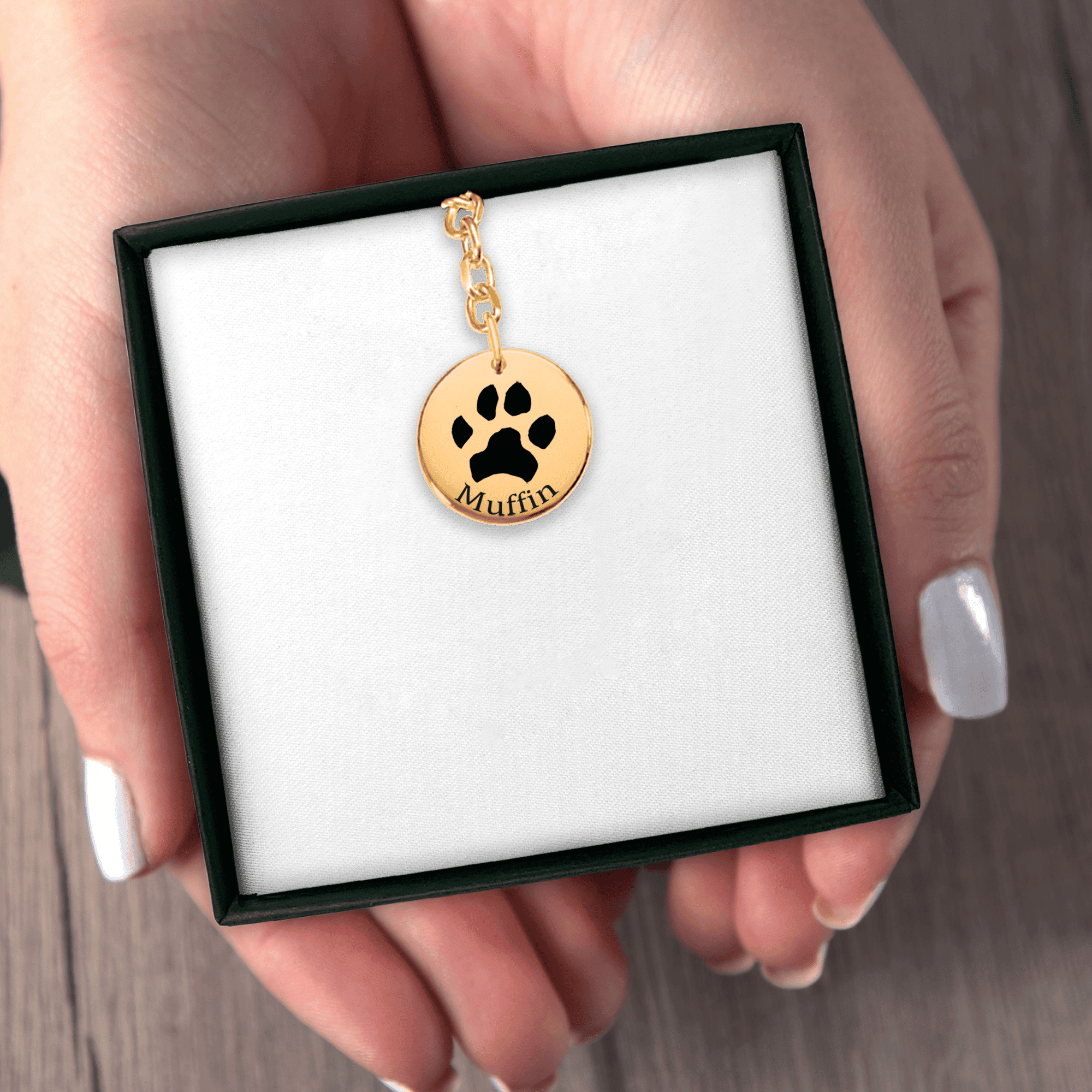 Pawprint Keychain — personalized pet keepsake, detail view 6