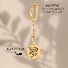 Pet Portrait Keychain — personalized pet keepsake, detail view 5