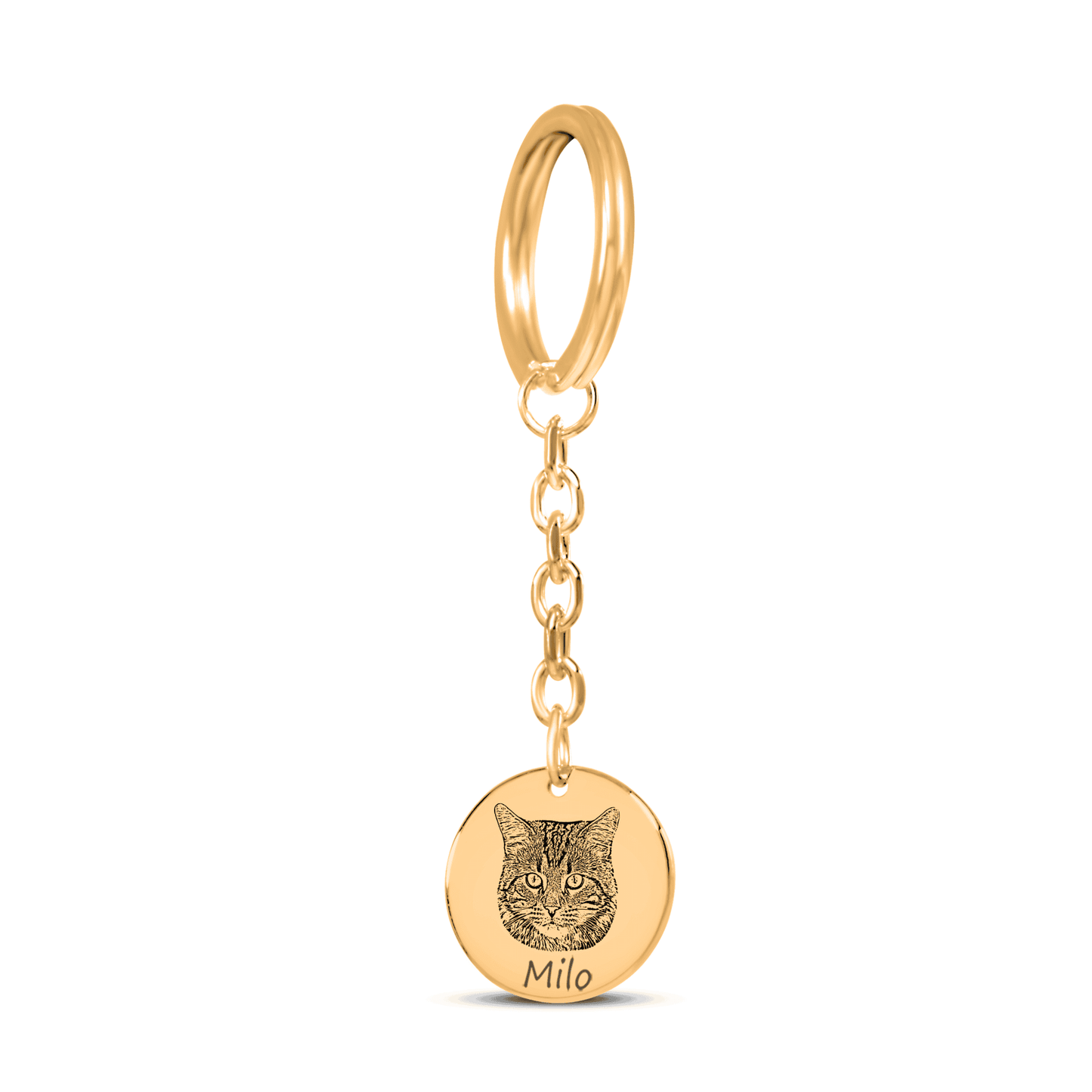 Personalized Cat Portrait Keychain