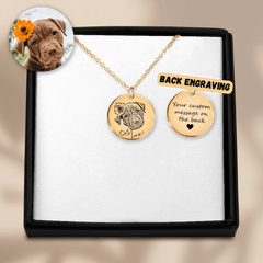 Dog Portrait Necklace — personalized pet keepsake, detail view 2