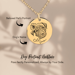 Dog Portrait Necklace — personalized pet keepsake, detail view 6