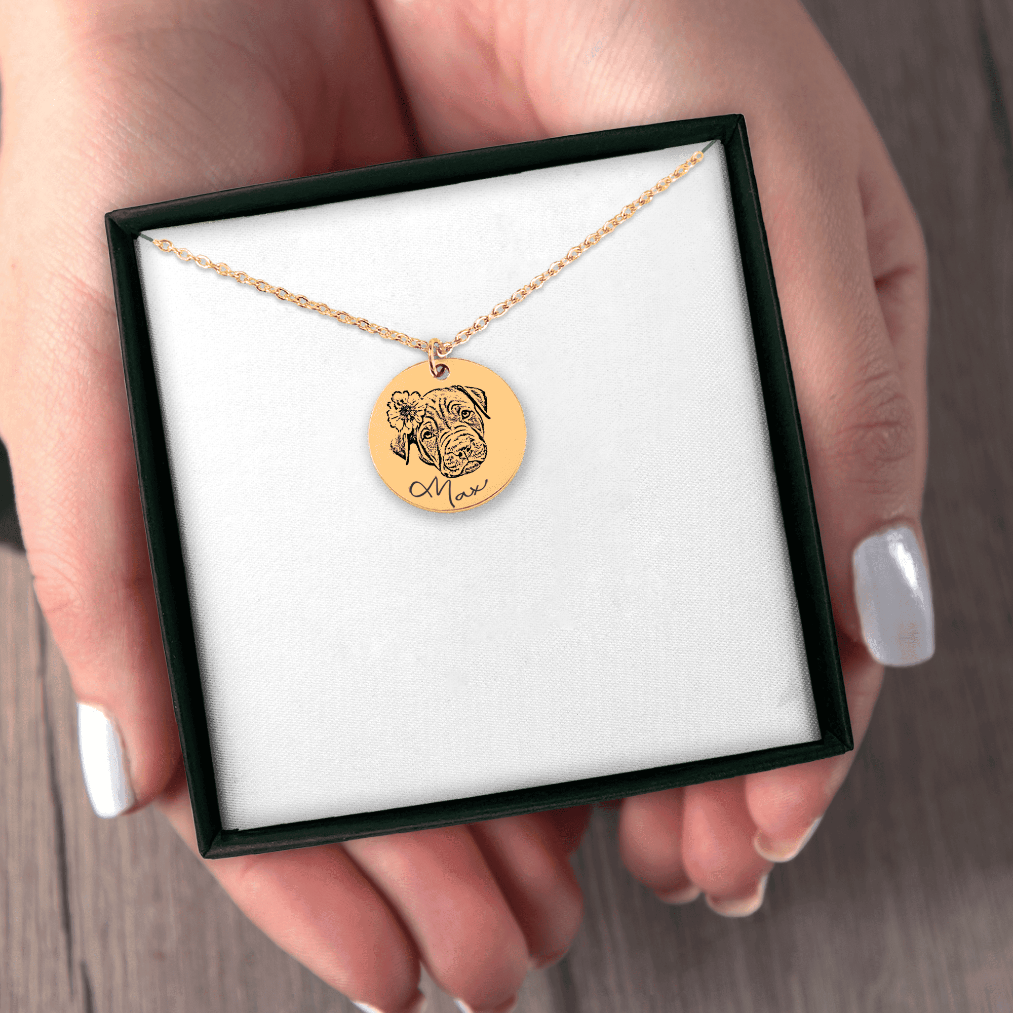 Dog Portrait Necklace — personalized pet keepsake, detail view 8
