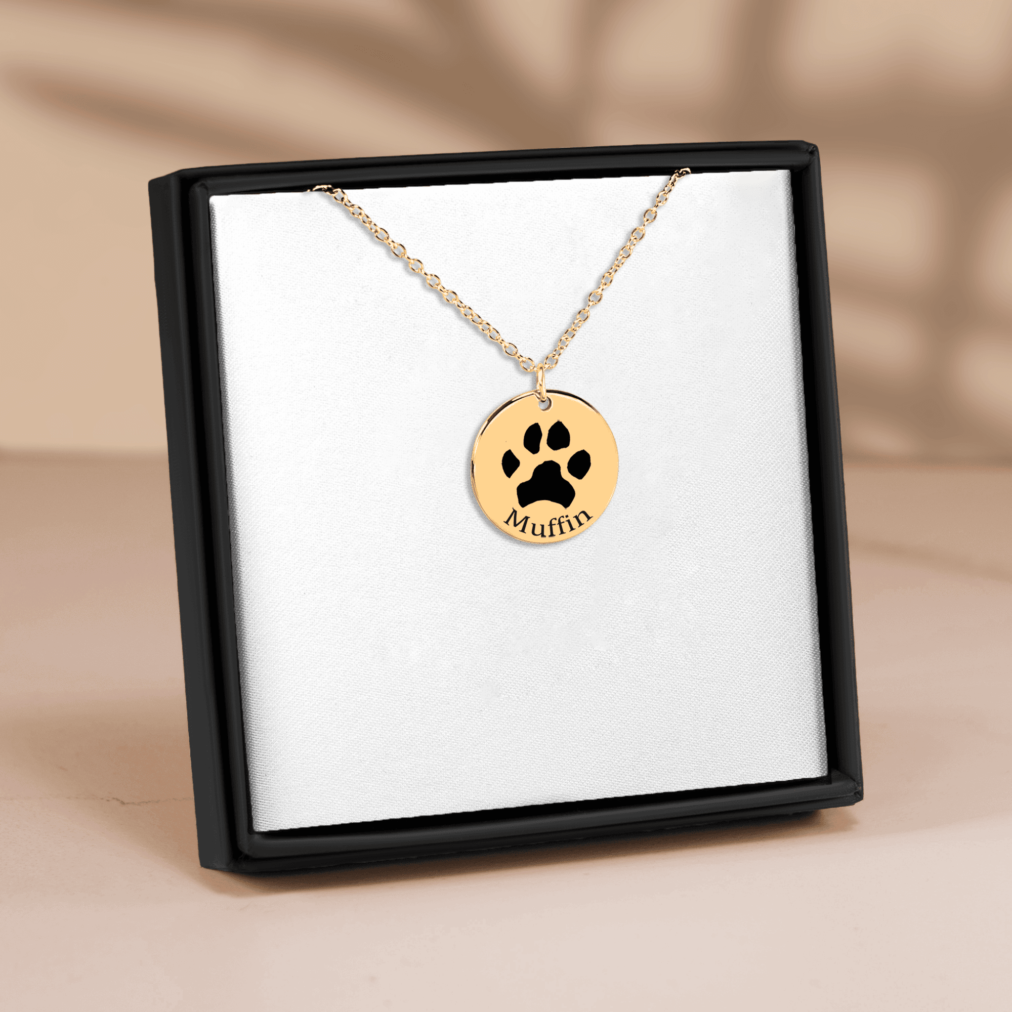 Paw Print Necklace — personalized engraved pet jewelry by Paws4Joy