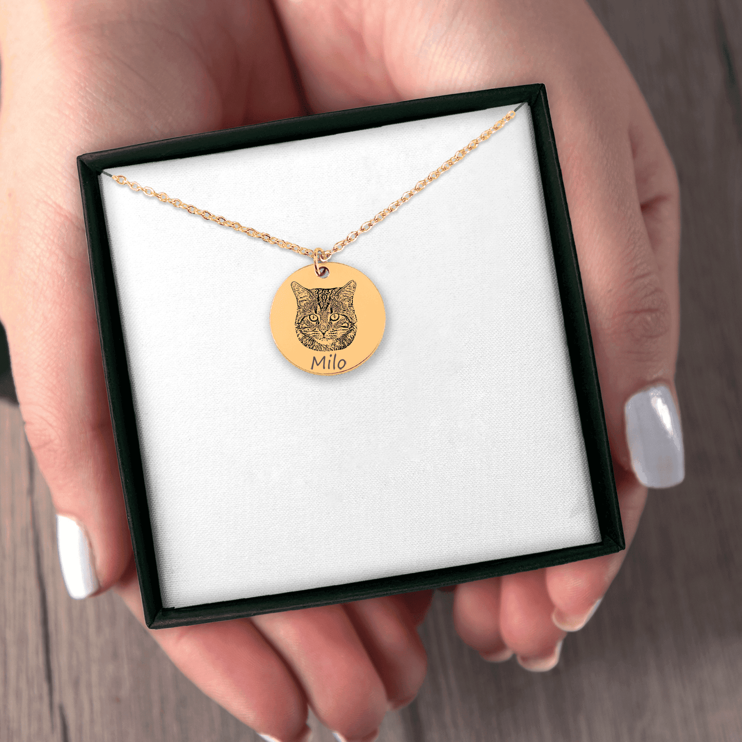 Personalized Cat Portrait Necklace