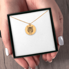 Cat Portrait Necklace — personalized pet keepsake, detail view 8