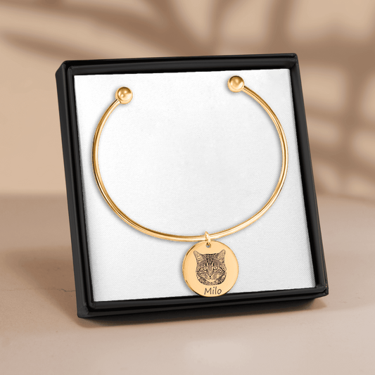Custom Cat Portrait Bangle main product photo | Paws-4-Joy