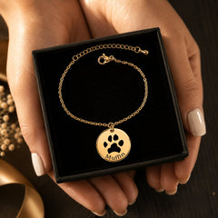 Custom Pawprint Bracelet personalized pet keepsake detail view 9