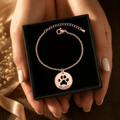 Custom Pawprint Bracelet personalized pet keepsake detail view 13
