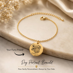 Dog Portrait Bracelet personalized pet keepsake detail view 8