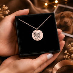 Dog Portrait Necklace personalized pet jewelry by Paws-4-Joy