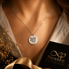 Dog Portrait Necklace personalized pet keepsake detail view 8