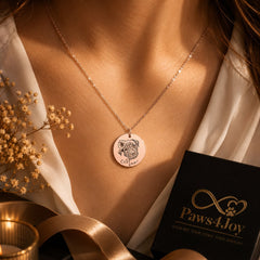 Dog Portrait Necklace personalized pet keepsake detail view 13